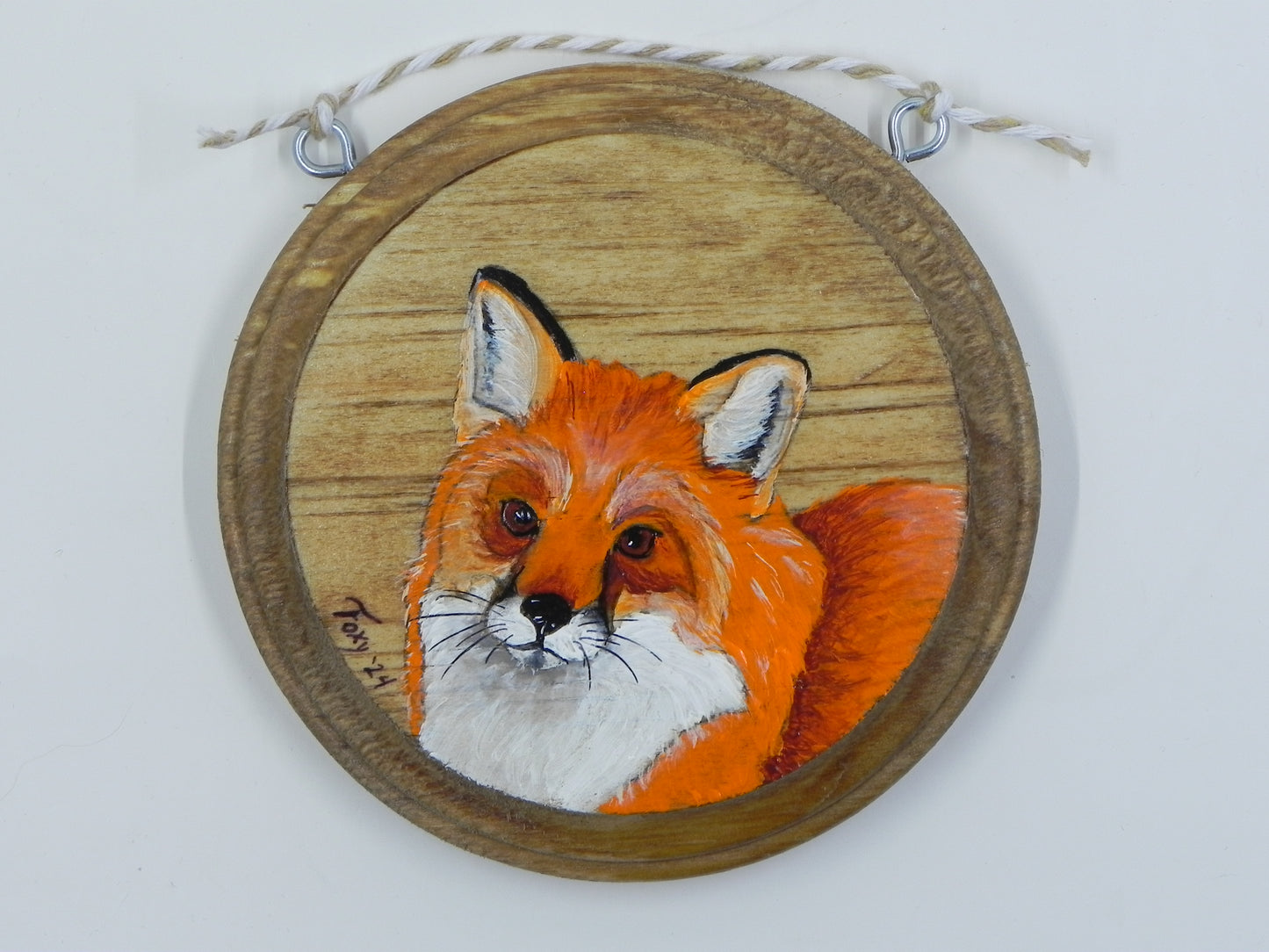 "Red Fox" mini wood plaque