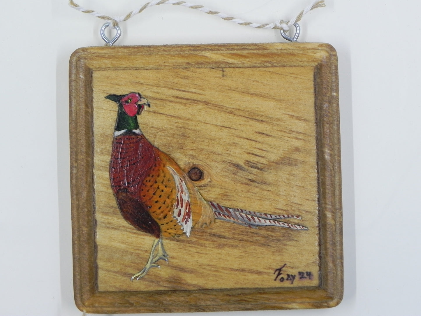 "Pheasant" mini wood plaque