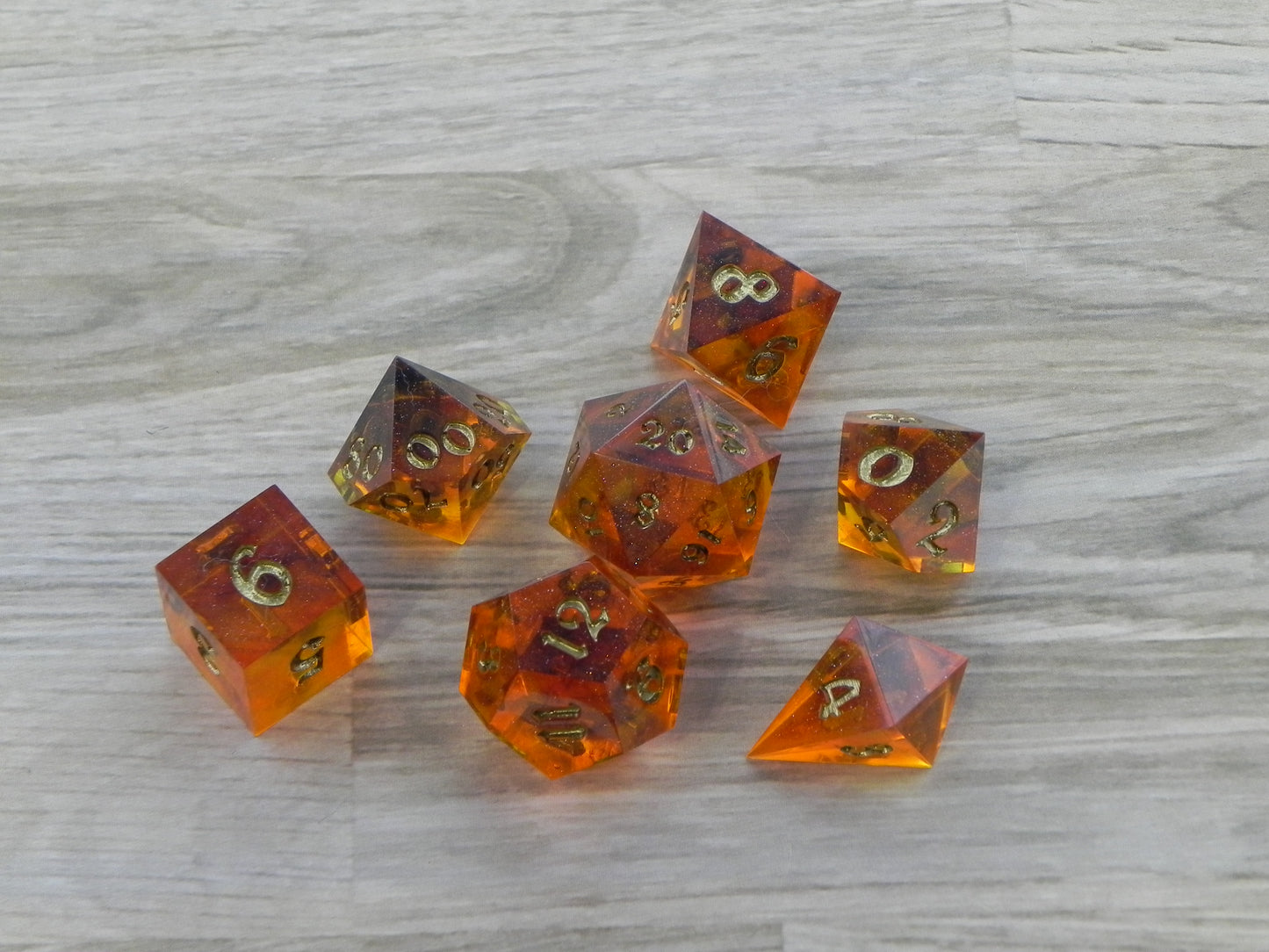 Dice Set with Kitsune Dice Beast: Flame