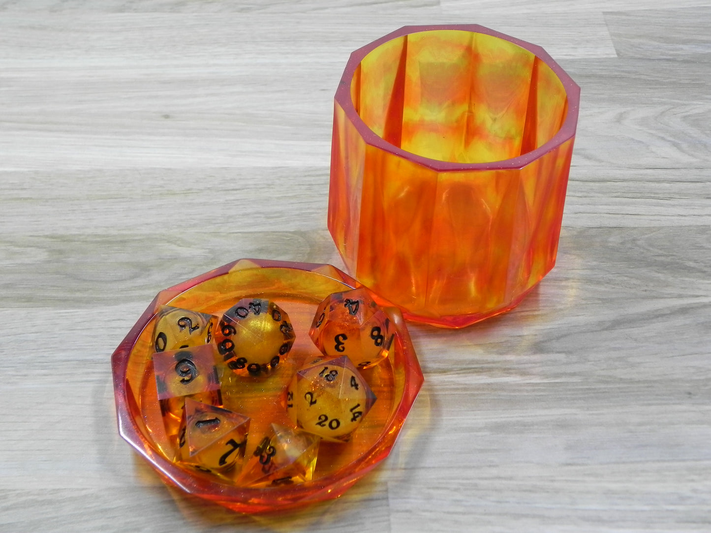 Liquid Core Dice Set: Fire and Ash