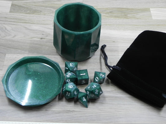 Dice Set: Greenstone