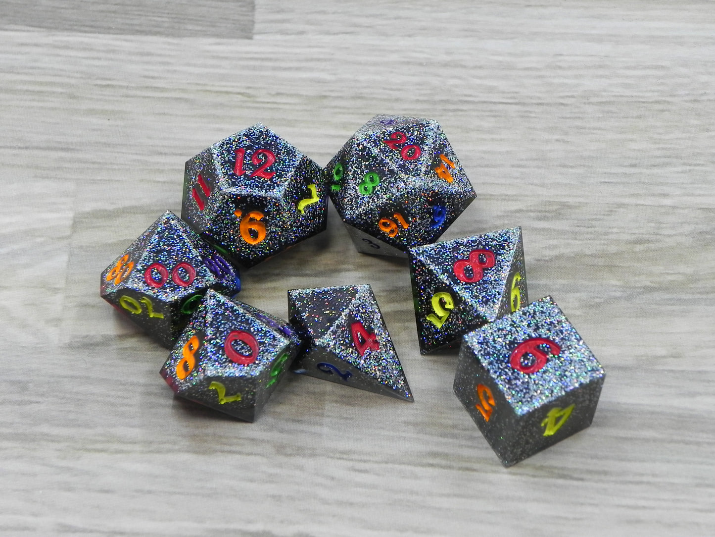 Dice Set: Dark Chaos Rainbow