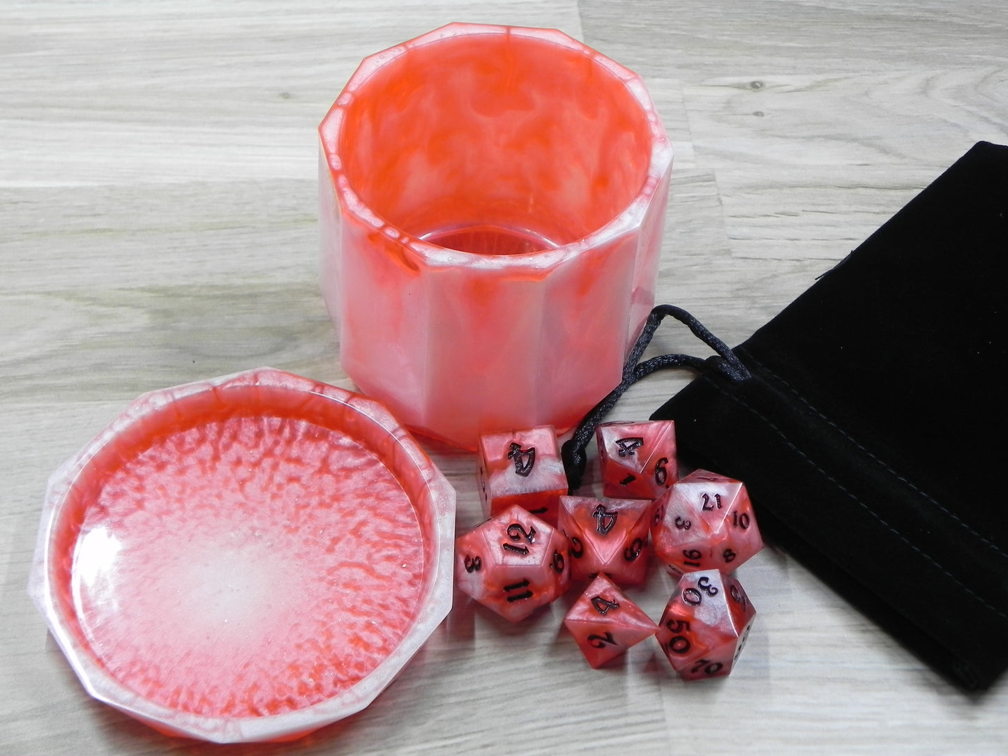 Dice Set: Red Satin