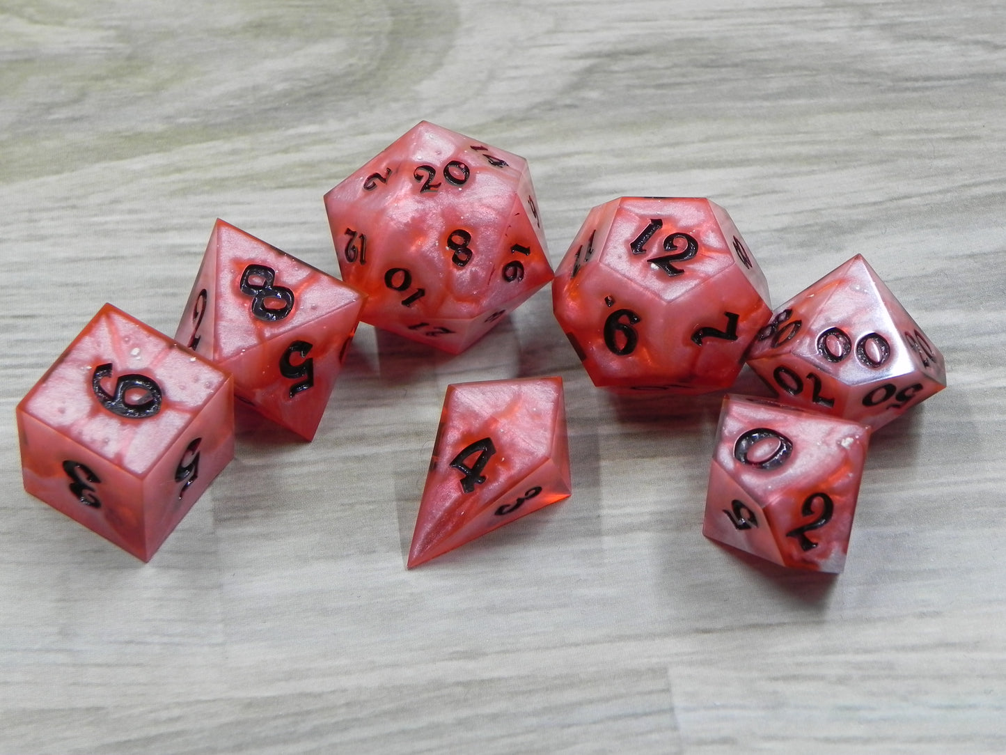 Dice Set: Red Satin