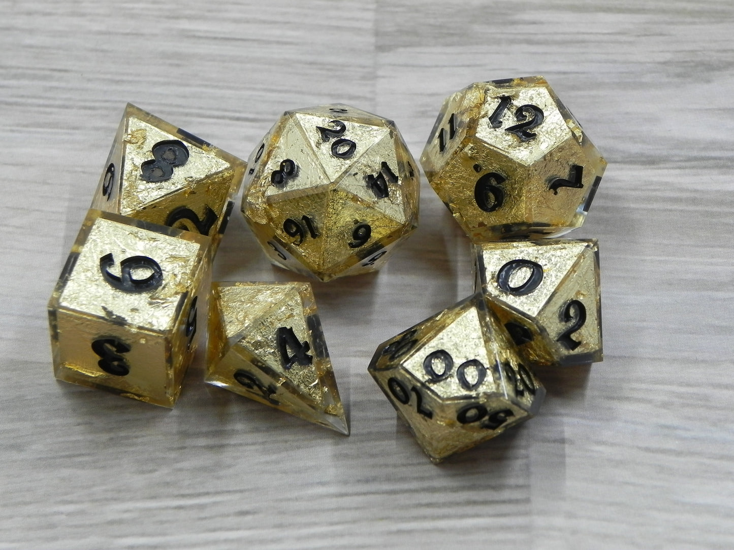 Dice Set: Gold Nugget