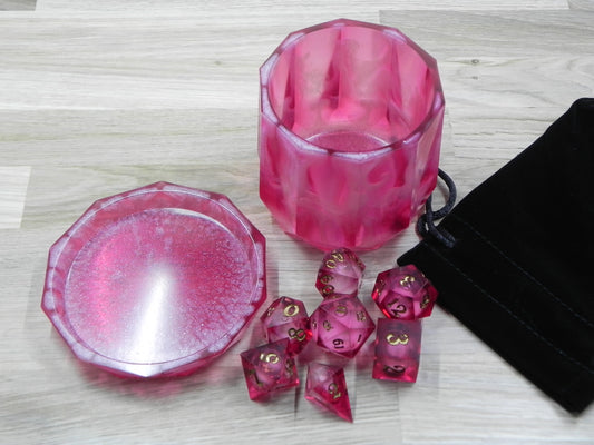 Liquid Core Dice Set: Ruby and Pearl