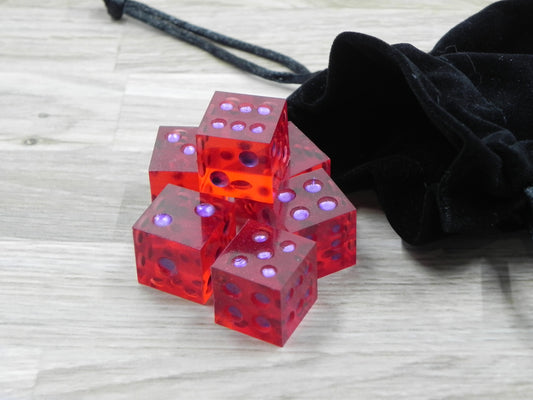 6D6 Dice Set: Red Translucent