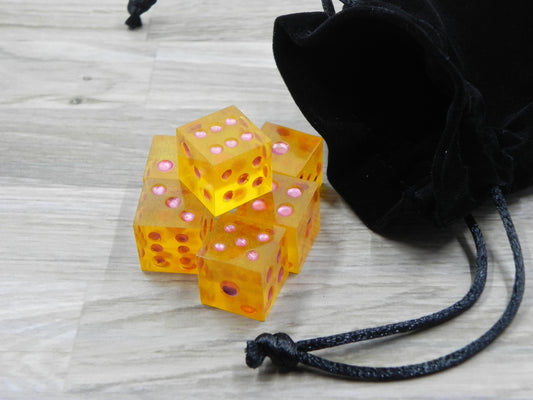 6D6 Dice Set: Yellow Translucent