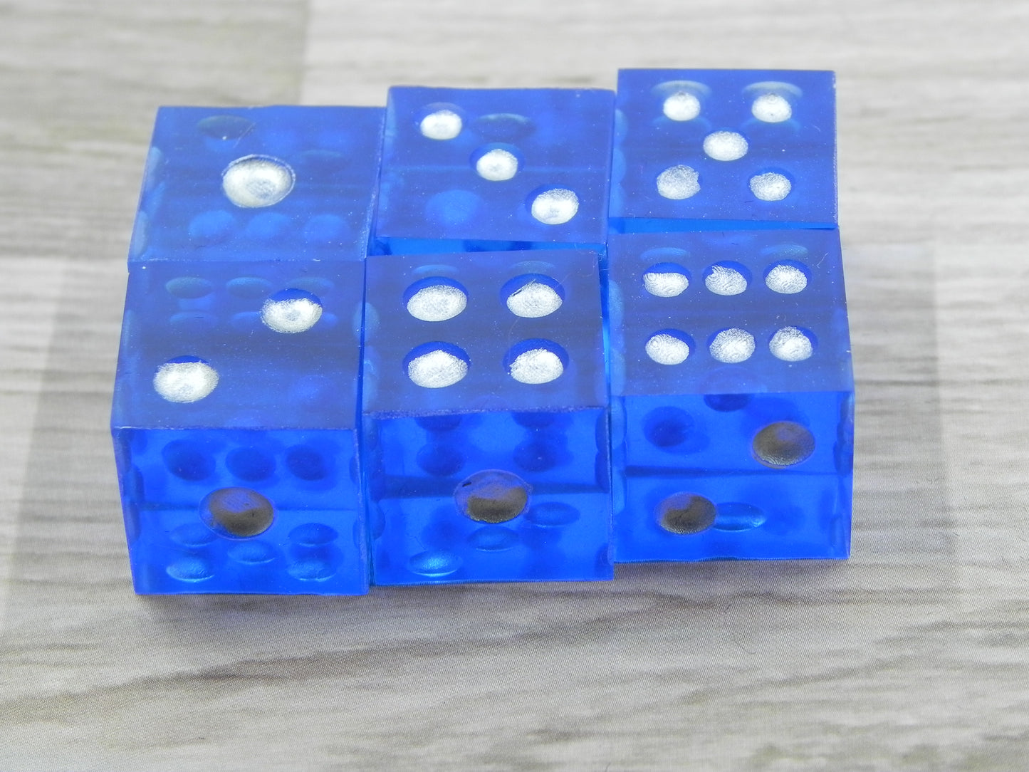 6D6 Dice Set: Blue Translucent