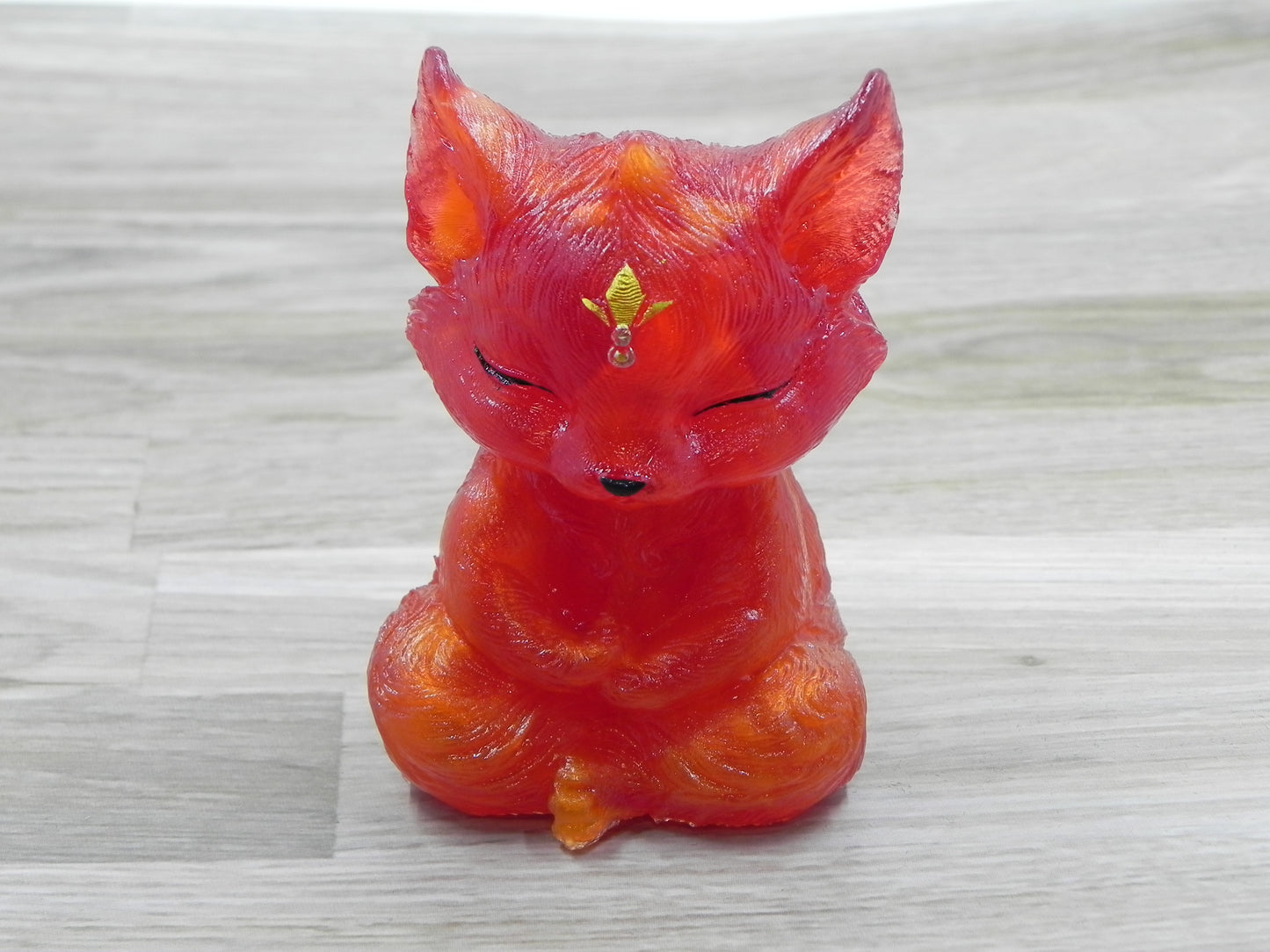 Meditating Fox--Red/Orange