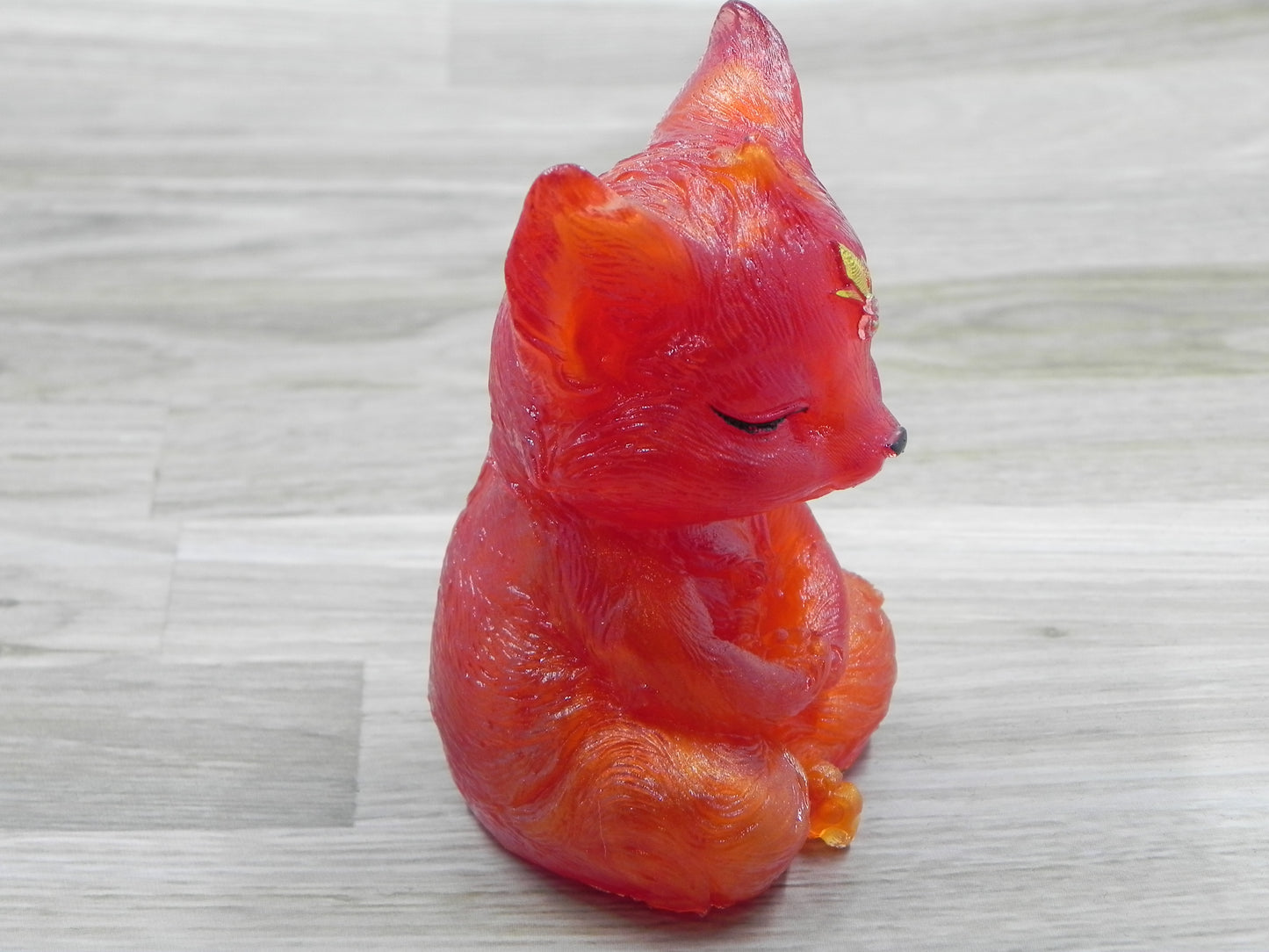 Meditating Fox--Red/Orange