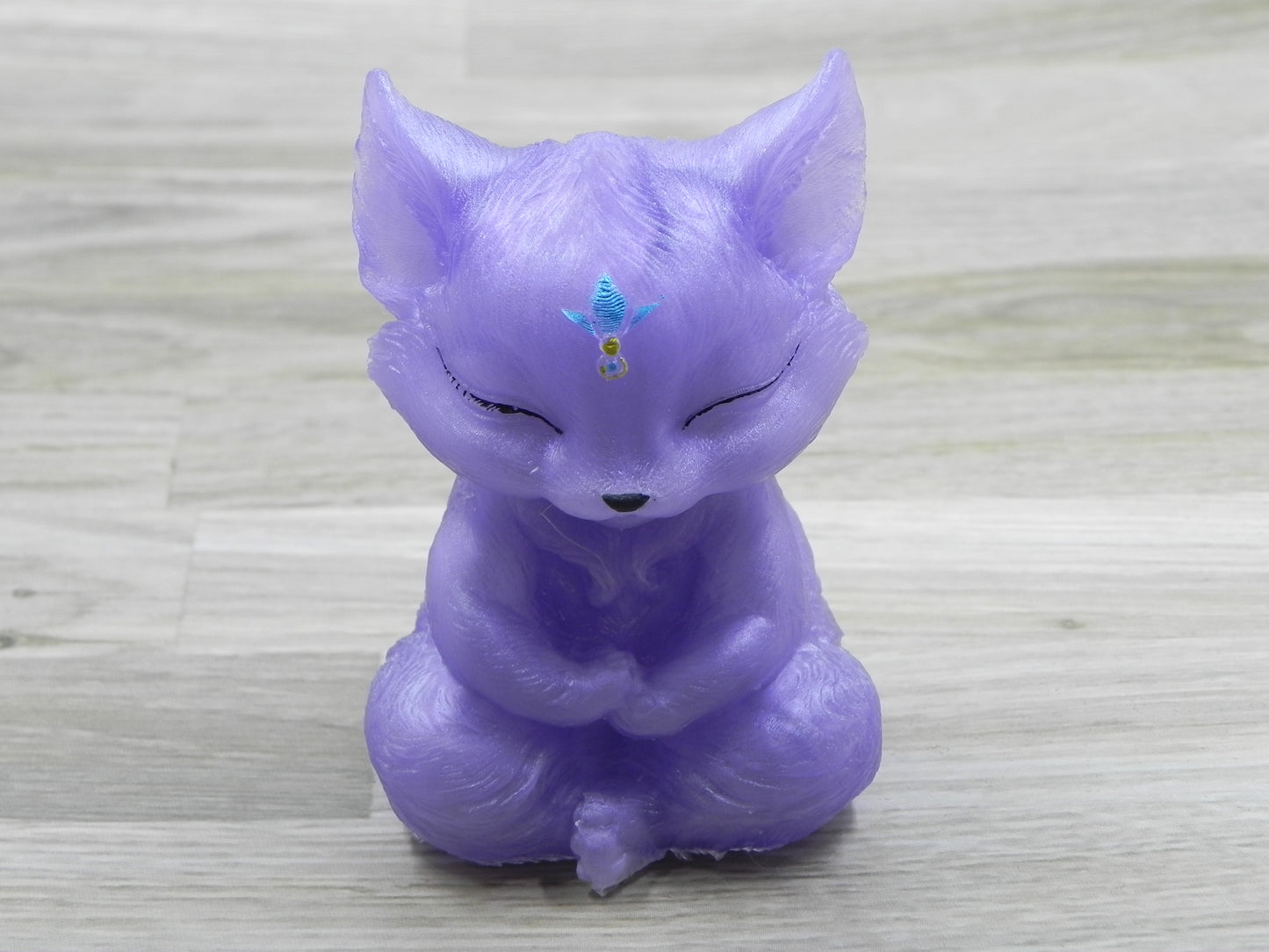 Meditating Fox--Purple/pearl