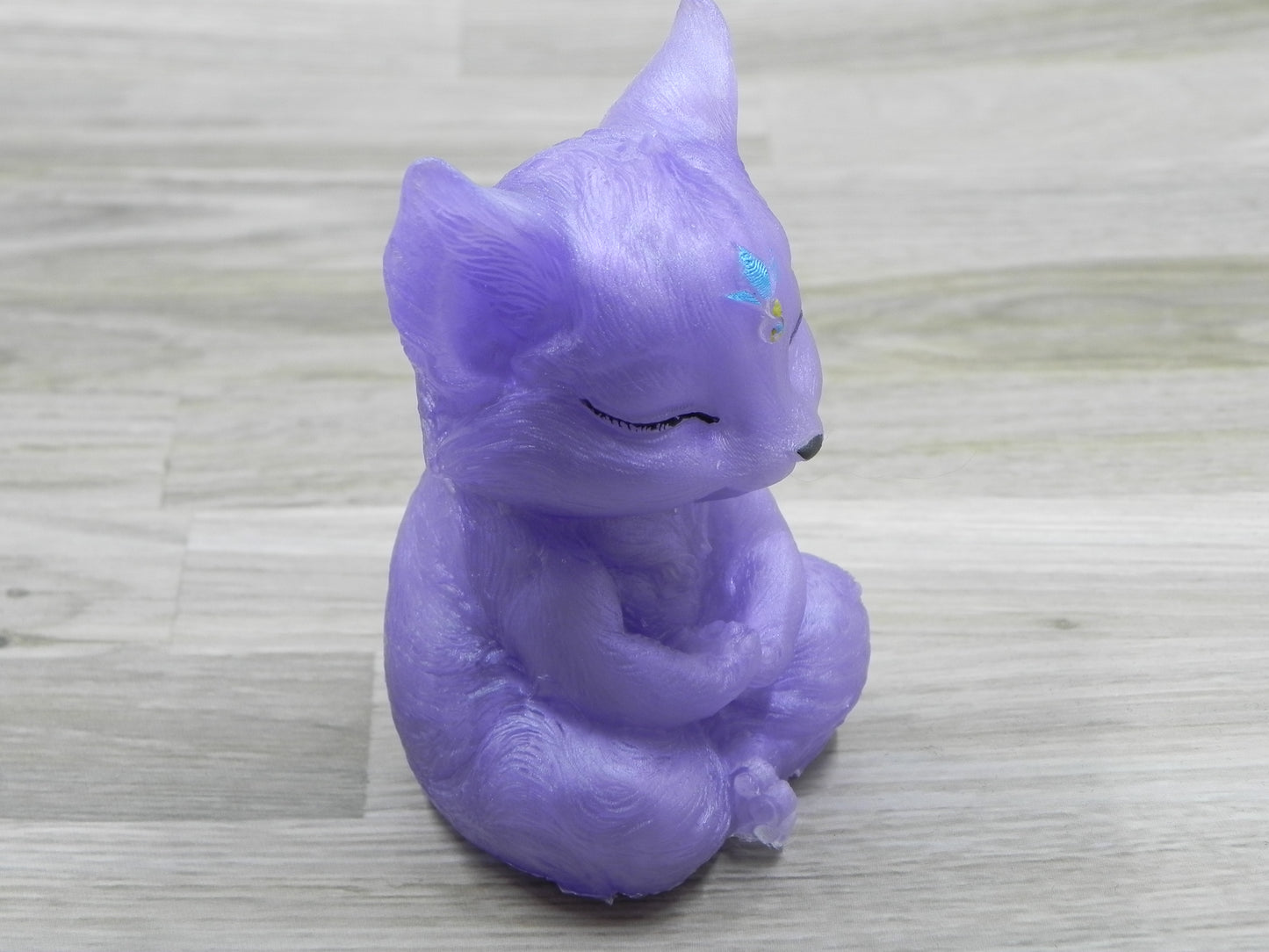 Meditating Fox--Purple/pearl