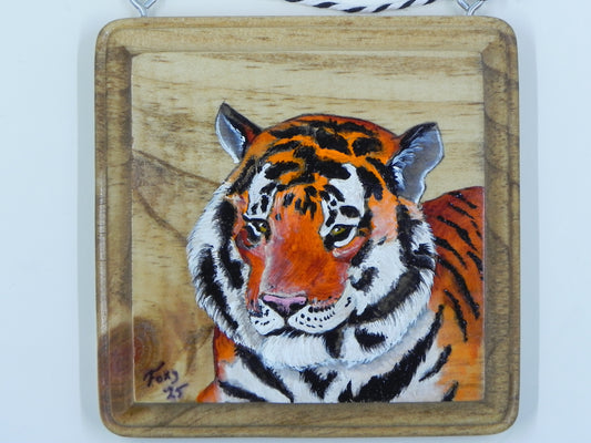 "Tiger" mini wood plaque
