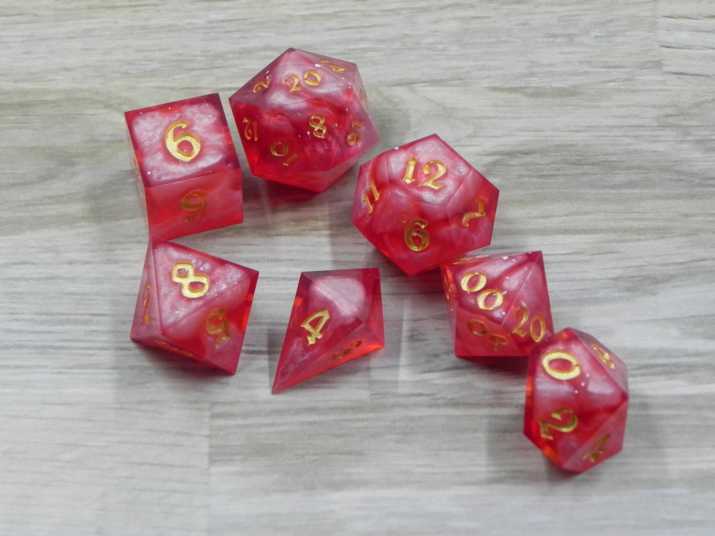 Dice Set: Red Satin