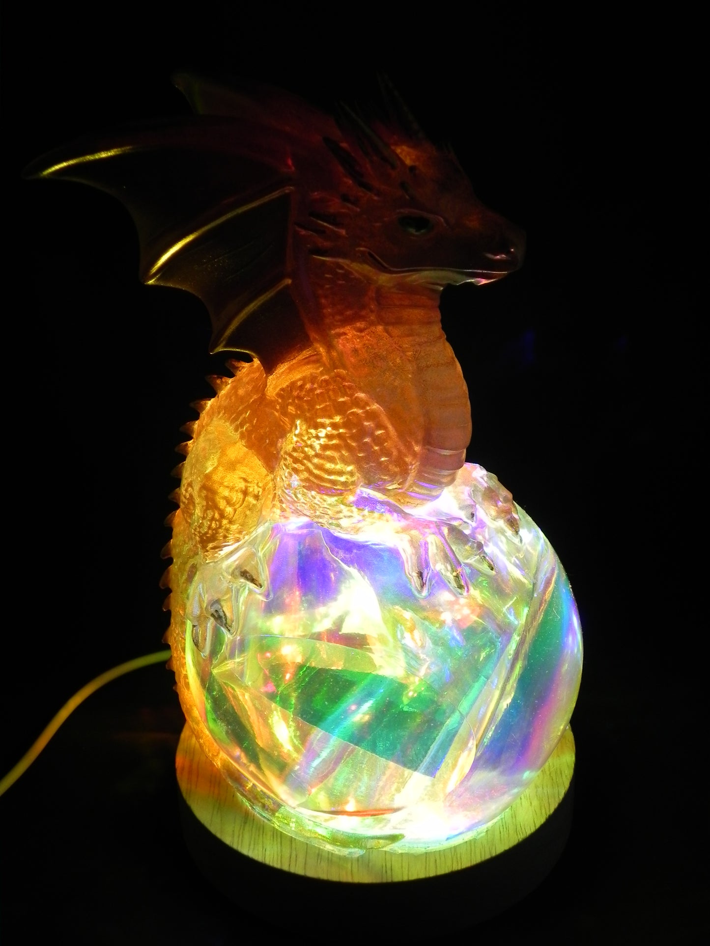 Dragon Dream Orb Lamp--Red