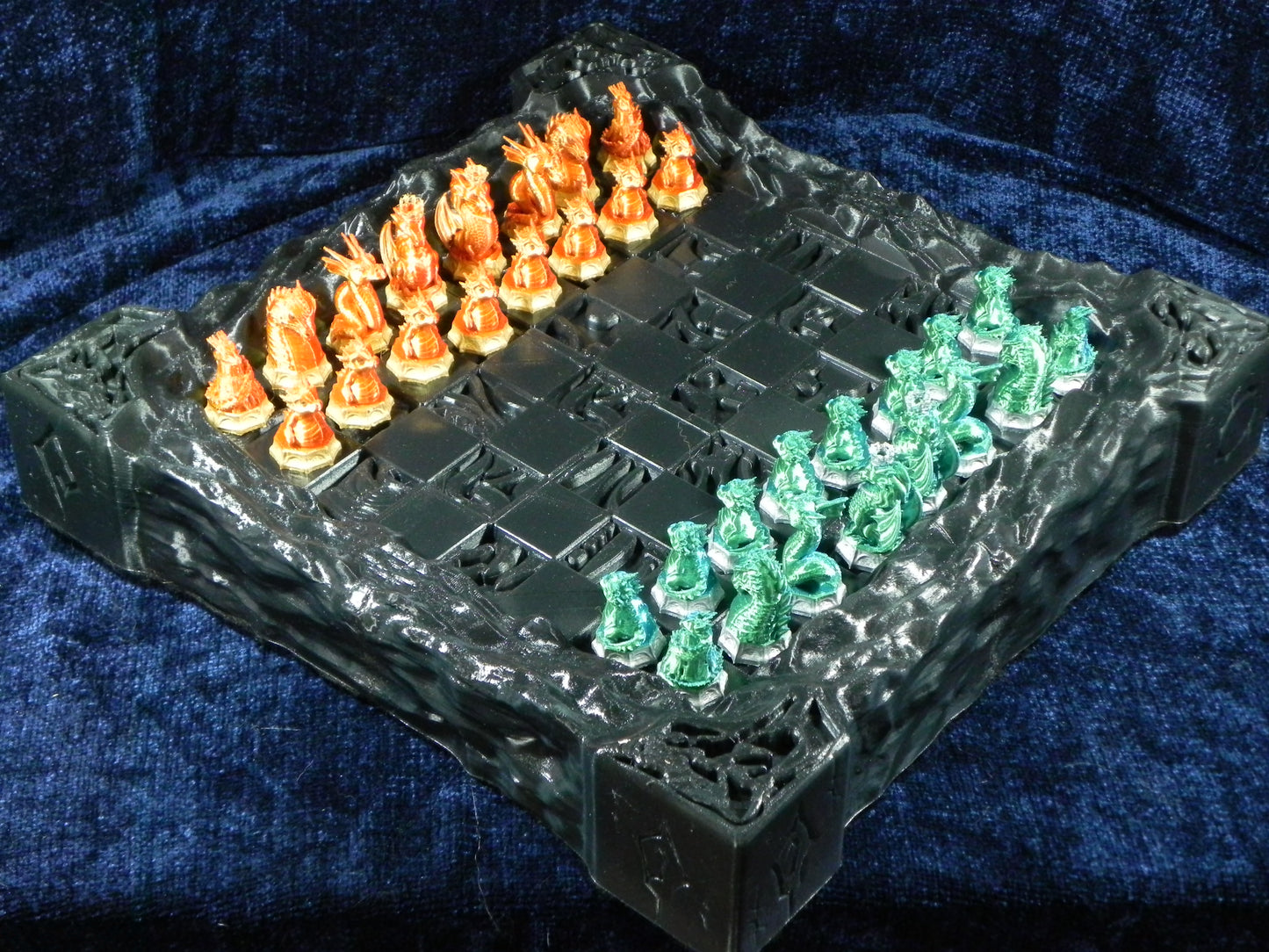 Fire and Water Epic Dragon Chess Set