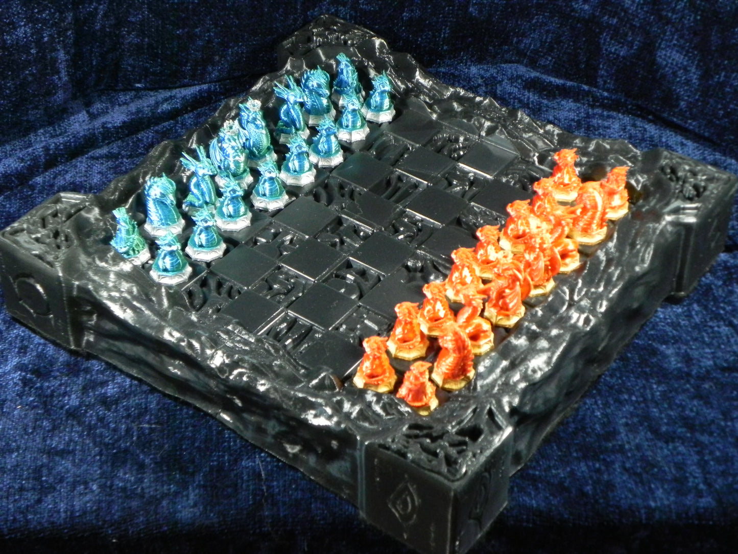 Fire and Water Epic Dragon Chess Set