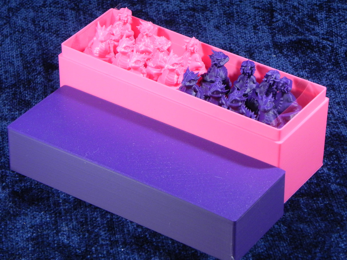 Purple and Pink Epic Dragon Chess Set