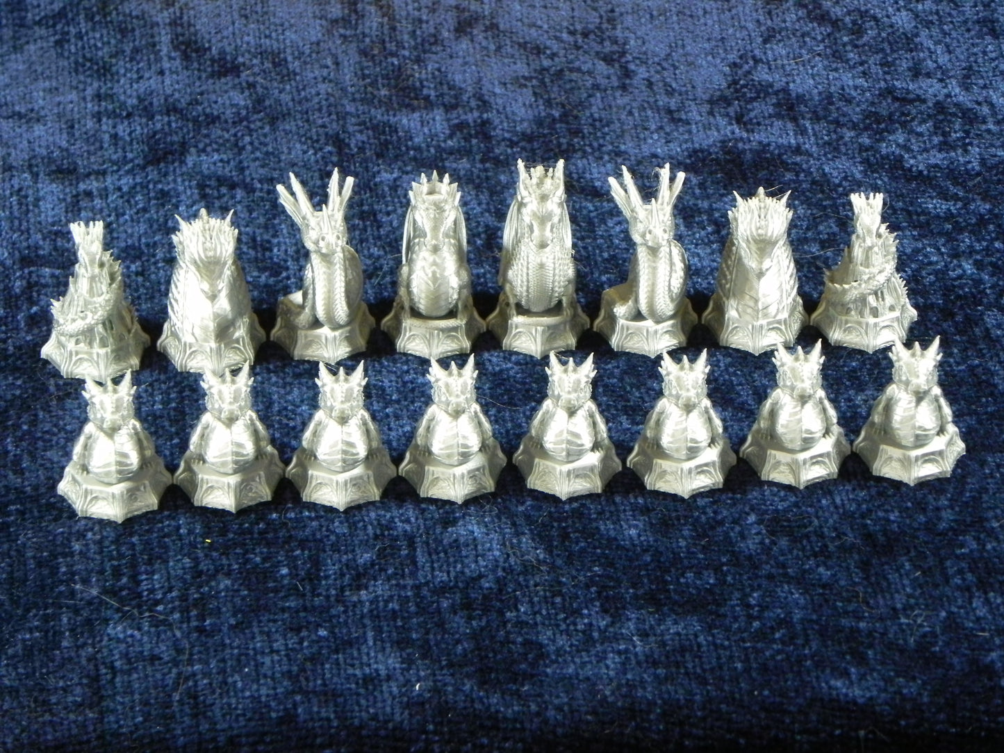 Gold and Silver Epic Dragon Chess Set