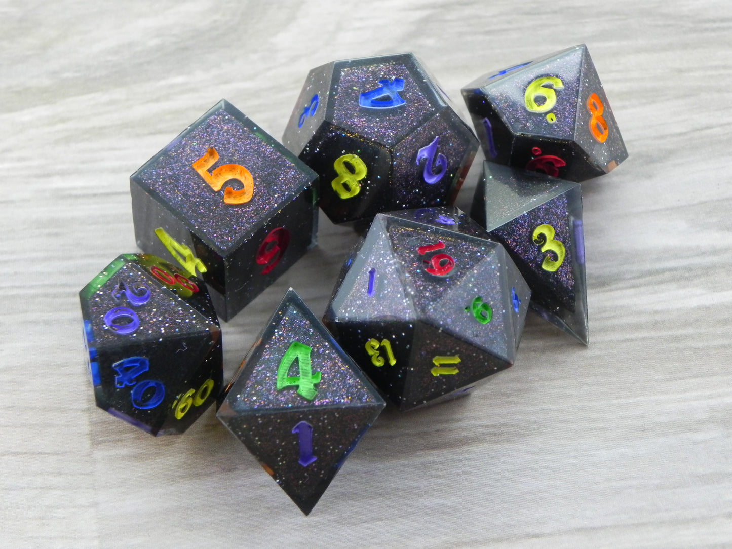 Dice Set: Dark Chaos Rainbow