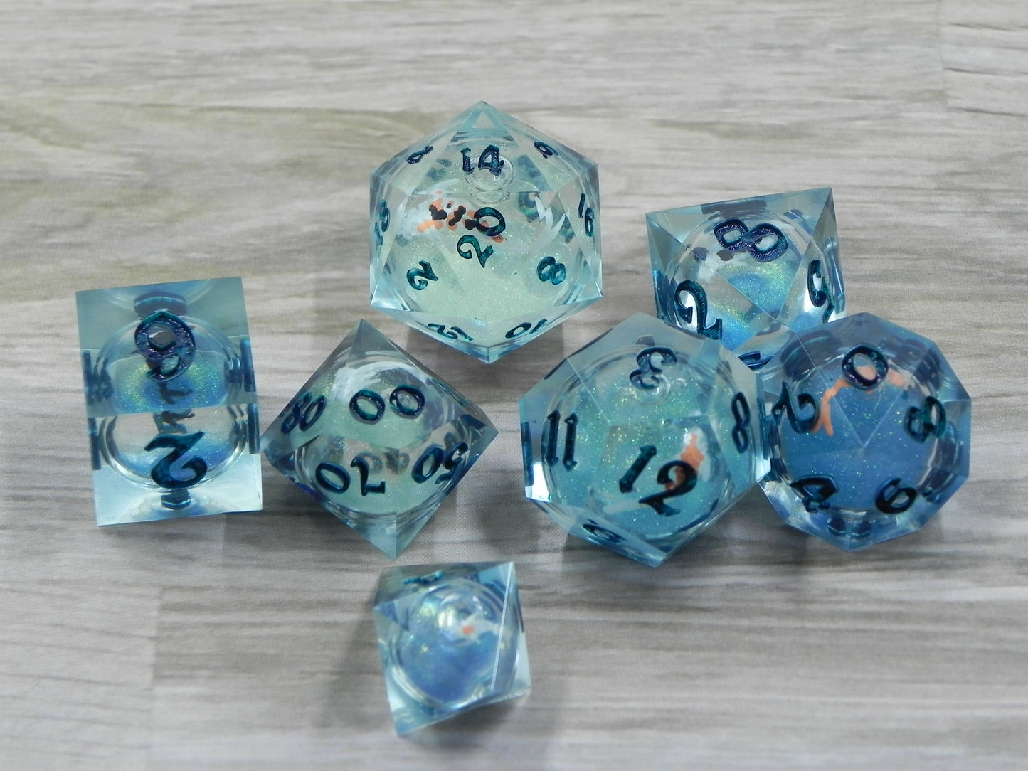 Liquid Core Dice Set: Koi Pond
