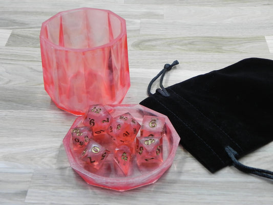 Dice Set: Red Satin