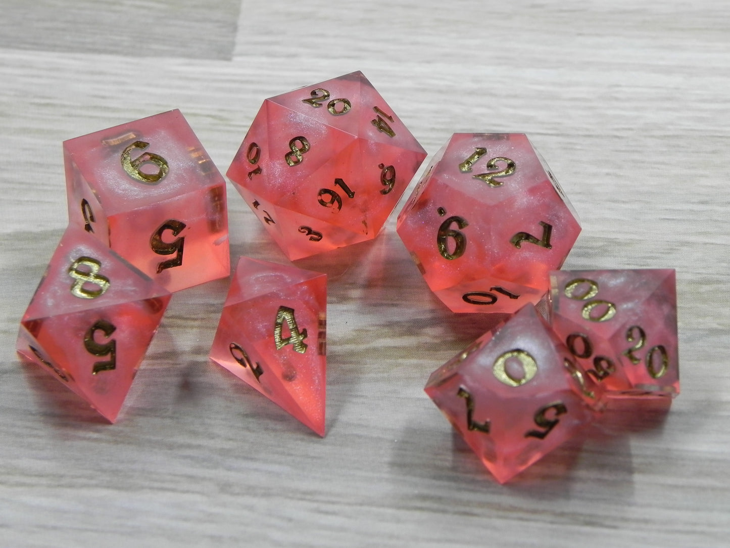 Dice Set: Red Satin