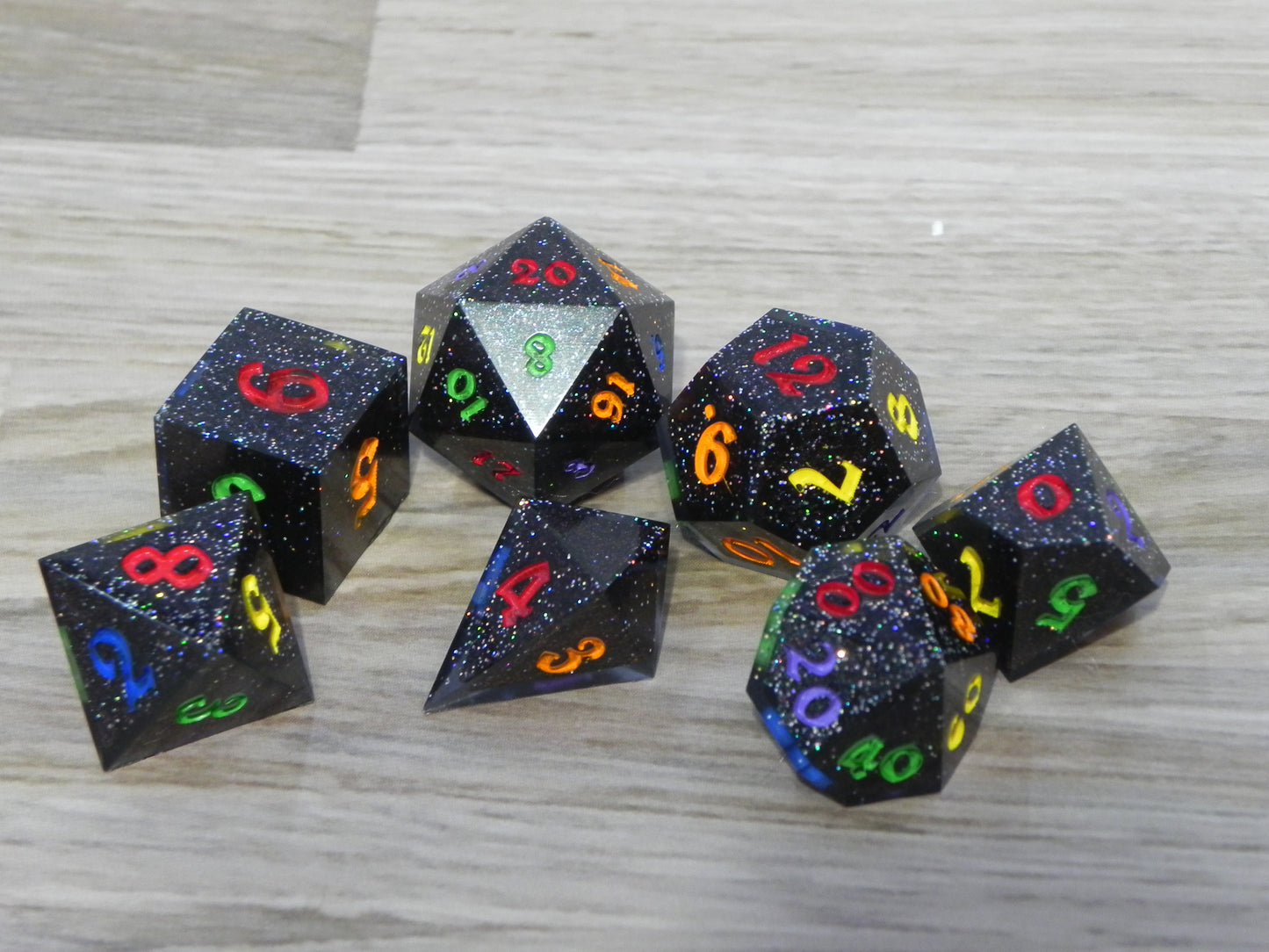 Dice Set: Dark Chaos Rainbow