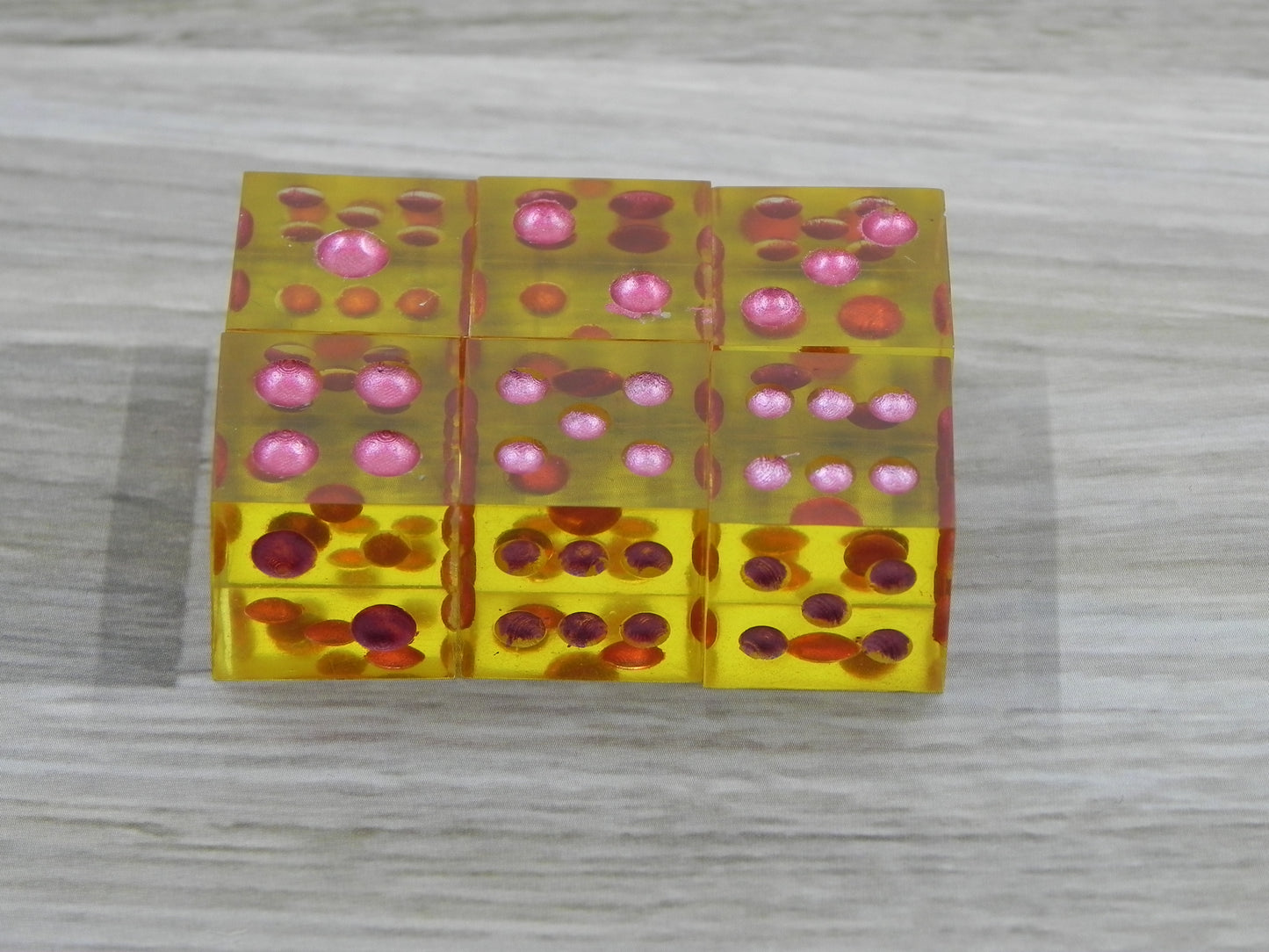 6D6 Dice Set: Yellow Translucent