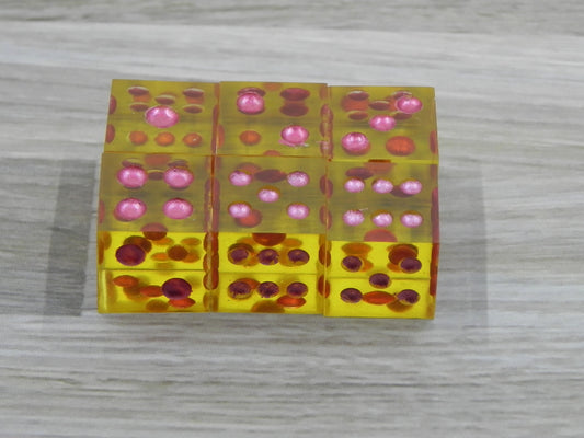 6D6 Dice Set: Yellow Translucent