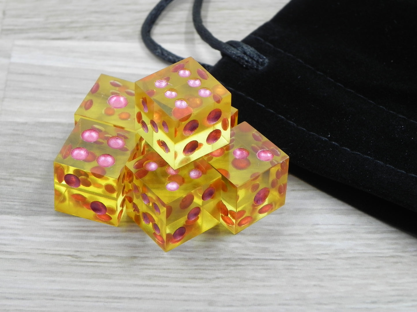 6D6 Dice Set: Yellow Translucent