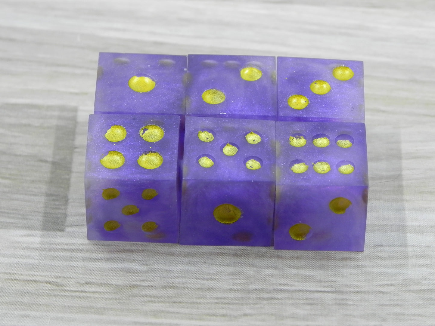 6D6 Dice Set: Purple Marble