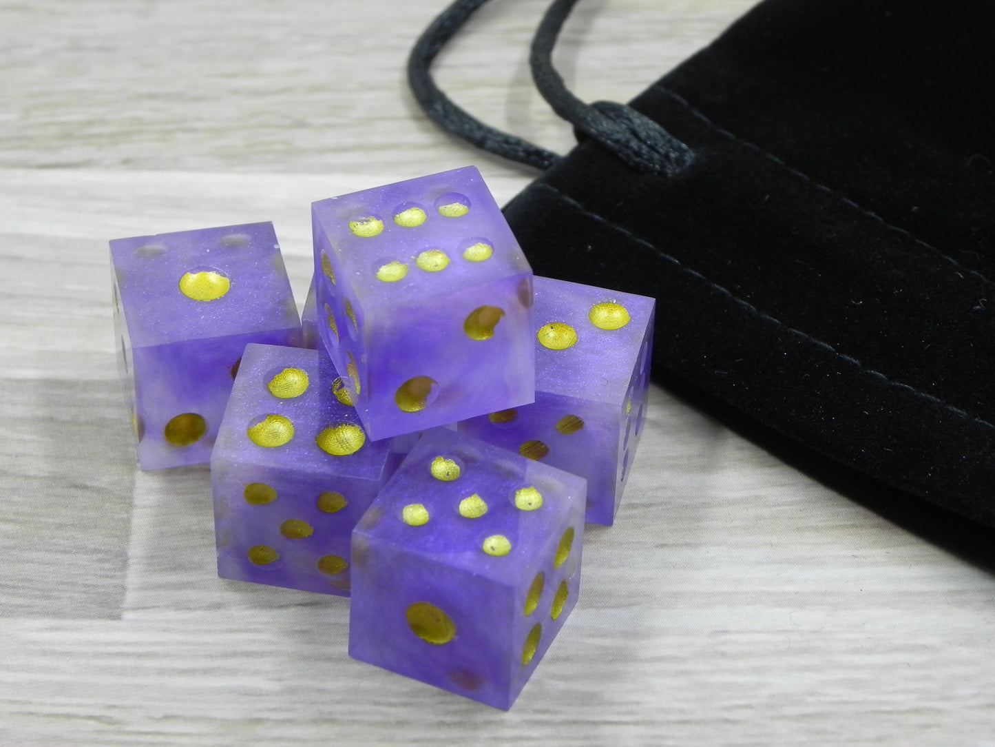 6D6 Dice Set: Purple Marble