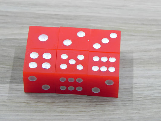 6D6 Dice Set: Red Solid