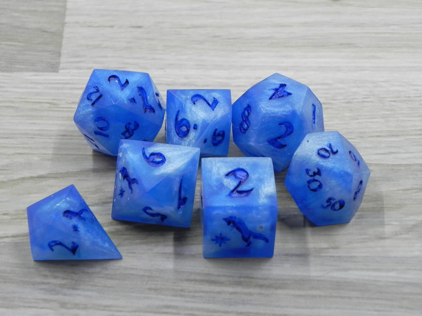 Dice Set: Blue Marble Fox Northstar