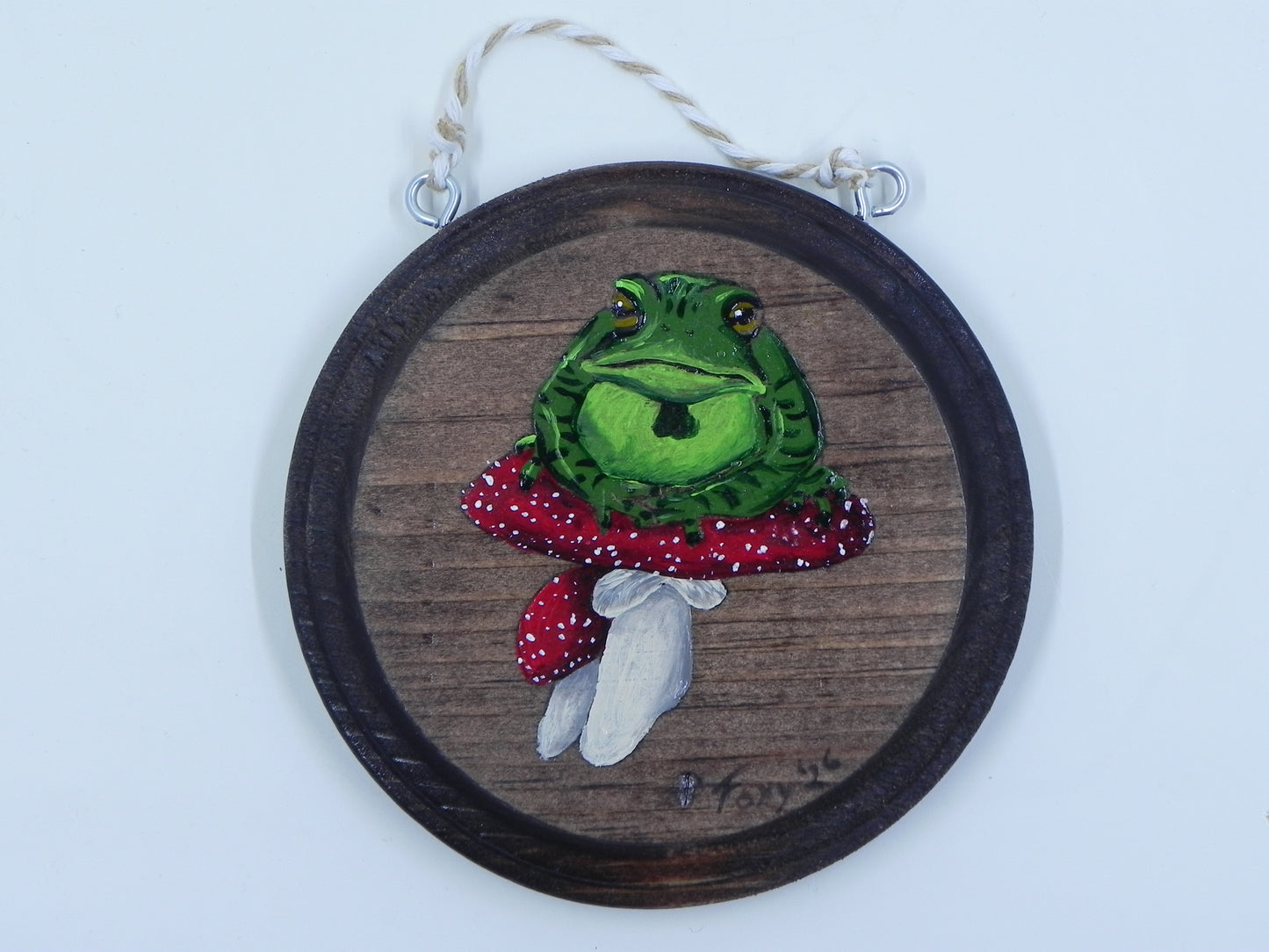 "Toad Stool" mini wood plaque