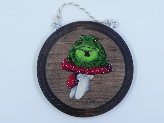 "Toad Stool" mini wood plaque