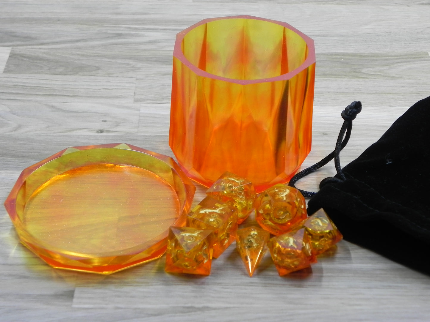 Liquid Core Dice Set: Fire and Ash Fox Northstar