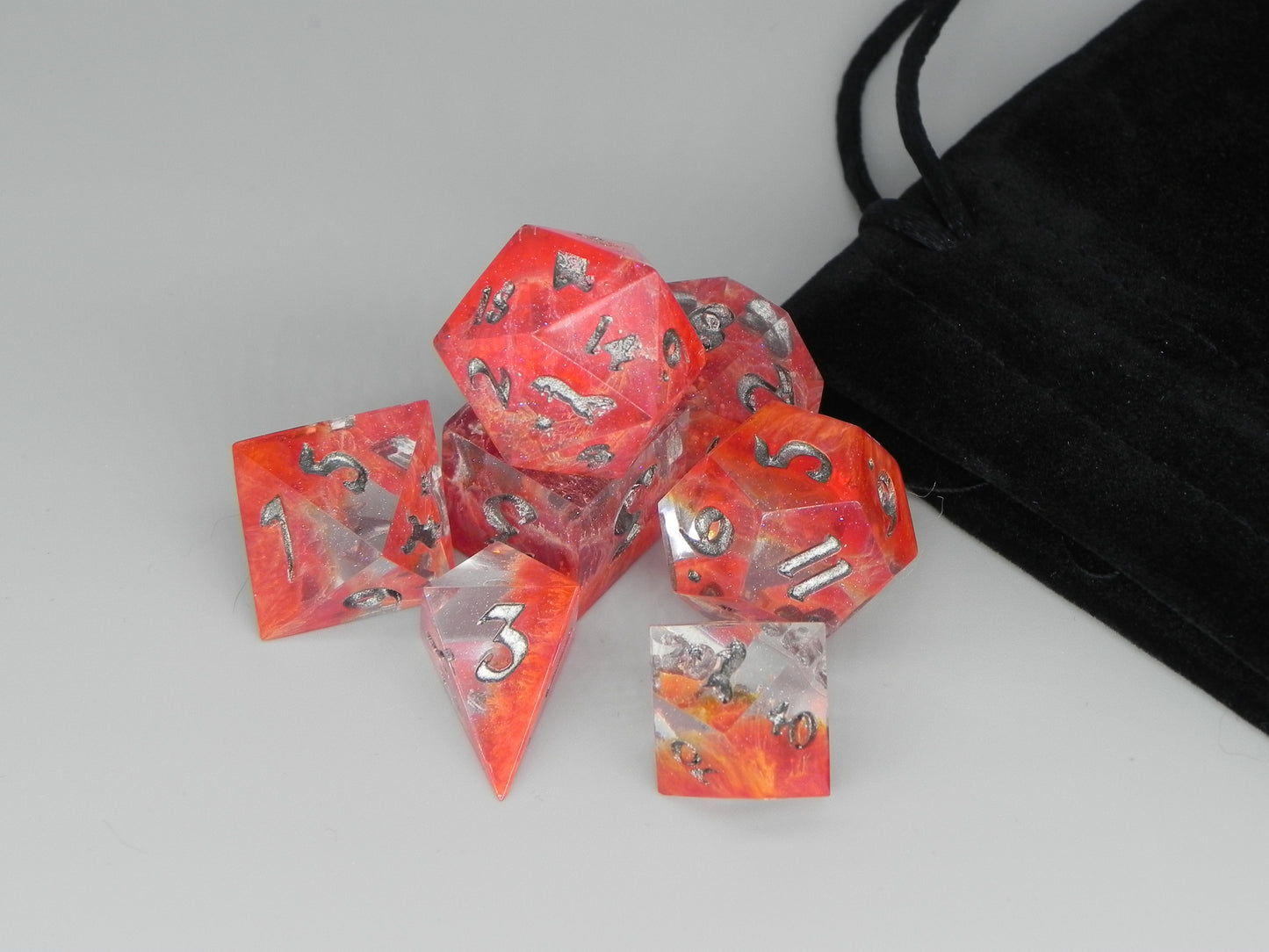 Dice Set: Blood Quartz Petri Fox Northstar