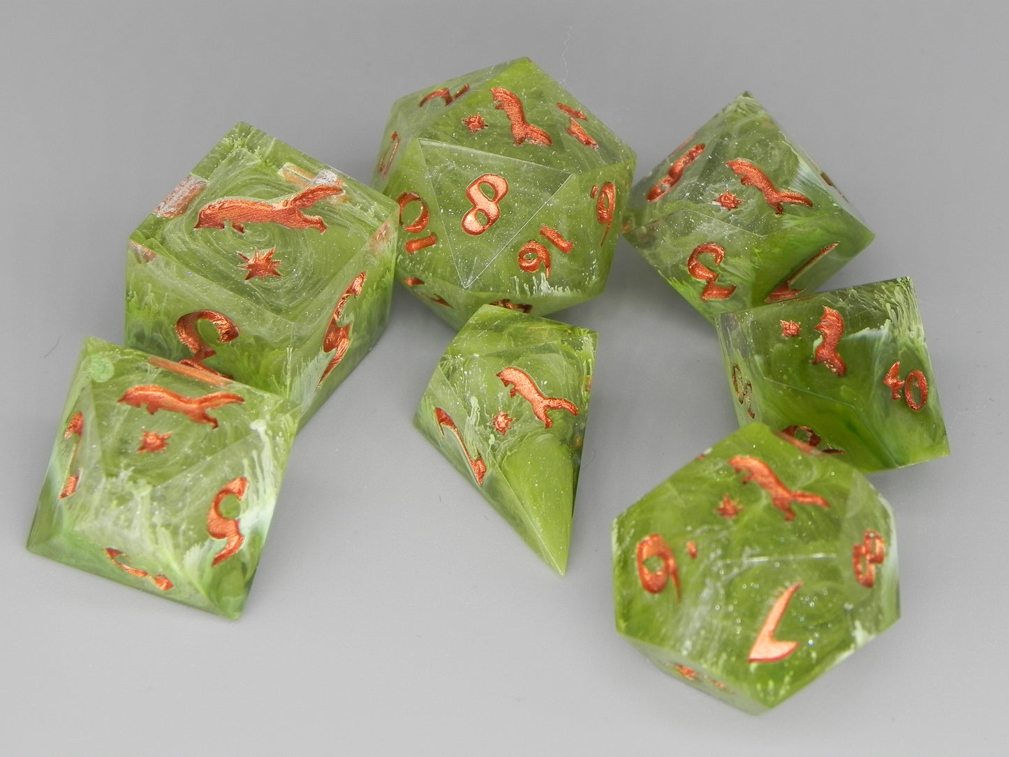 Dice Set: Moss Magic Petri Fox Northstar