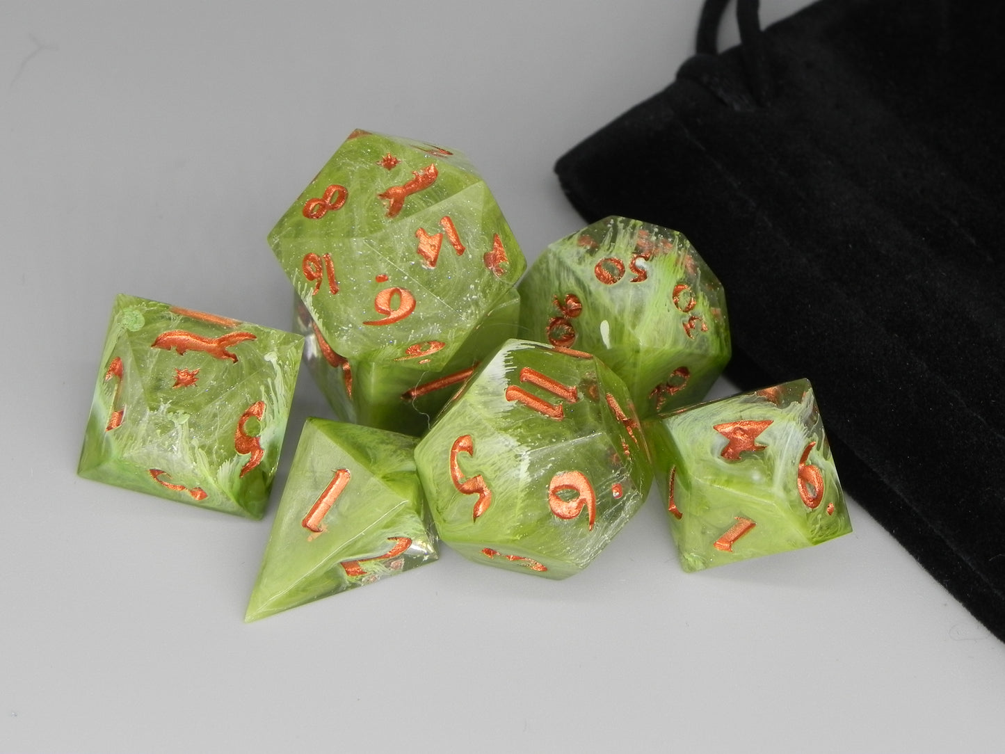 Dice Set: Moss Magic Petri Fox Northstar