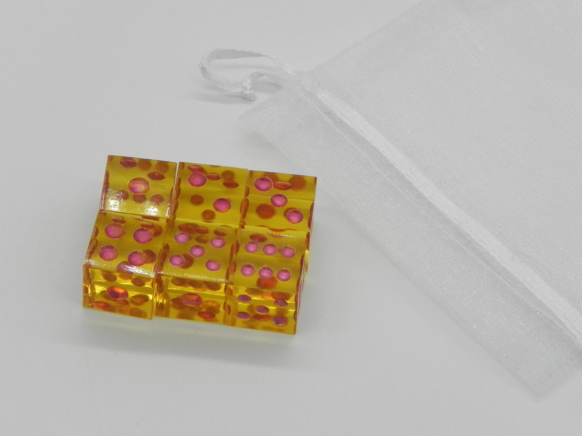6D6 Dice Set: Yellow Translucent