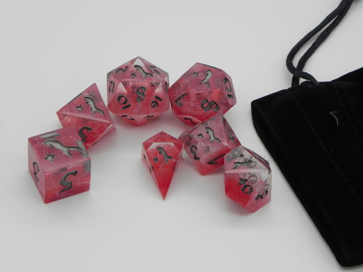 Dice Set: Blood Quartz Petri Fox Northstar