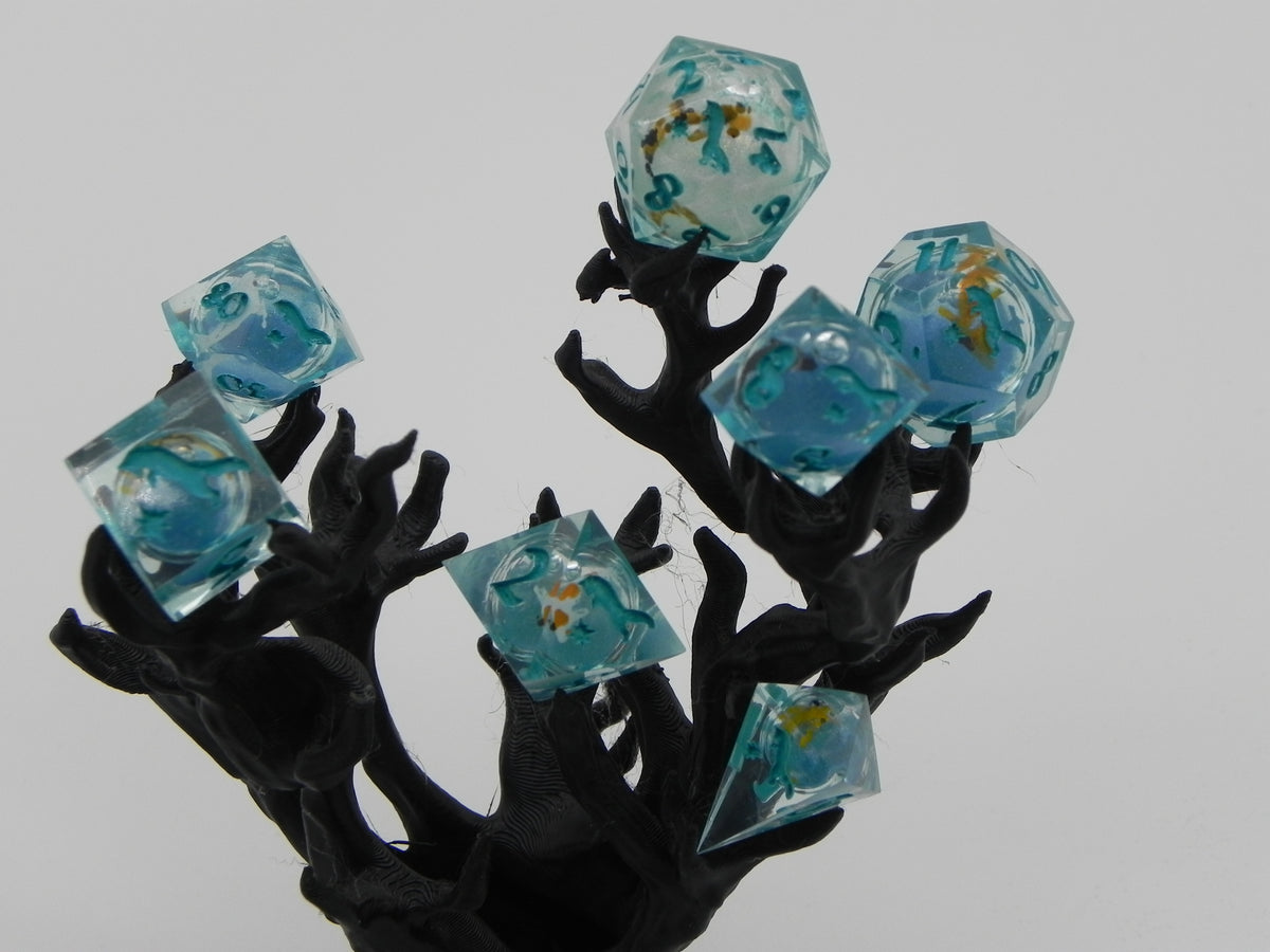 Liquid Core Dice Set: Koi Pond Fox Northstar