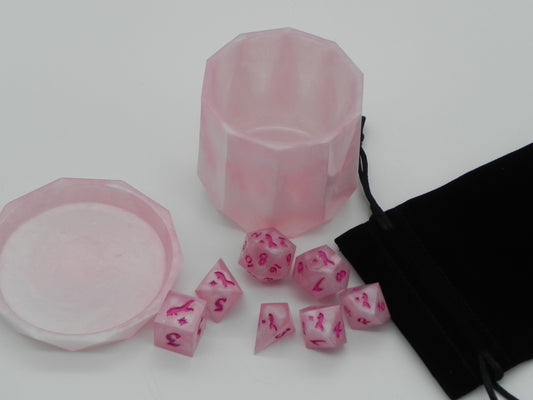 Dice Set: Rose Quartz Fox Northstar