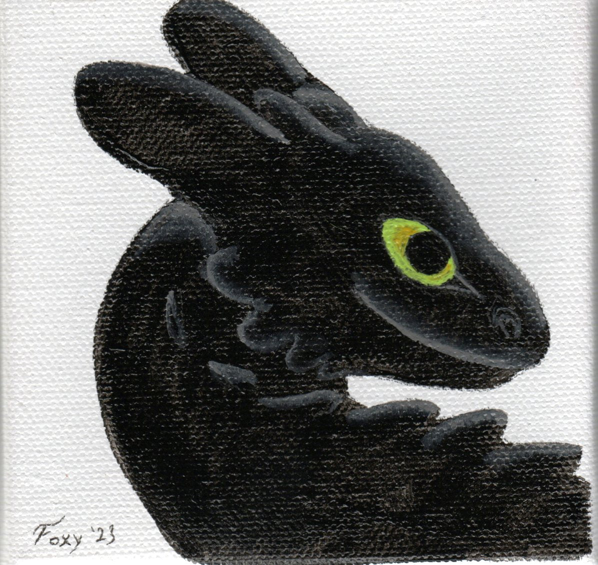 "Black Dragon" mini Acrylic painting