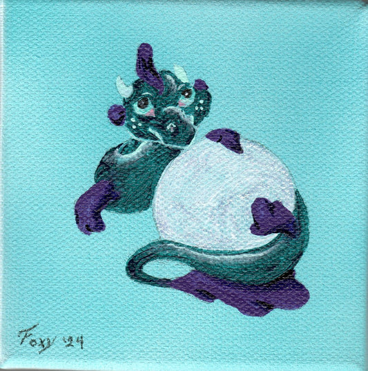 "Baby Seadragon" mini acrylic painting