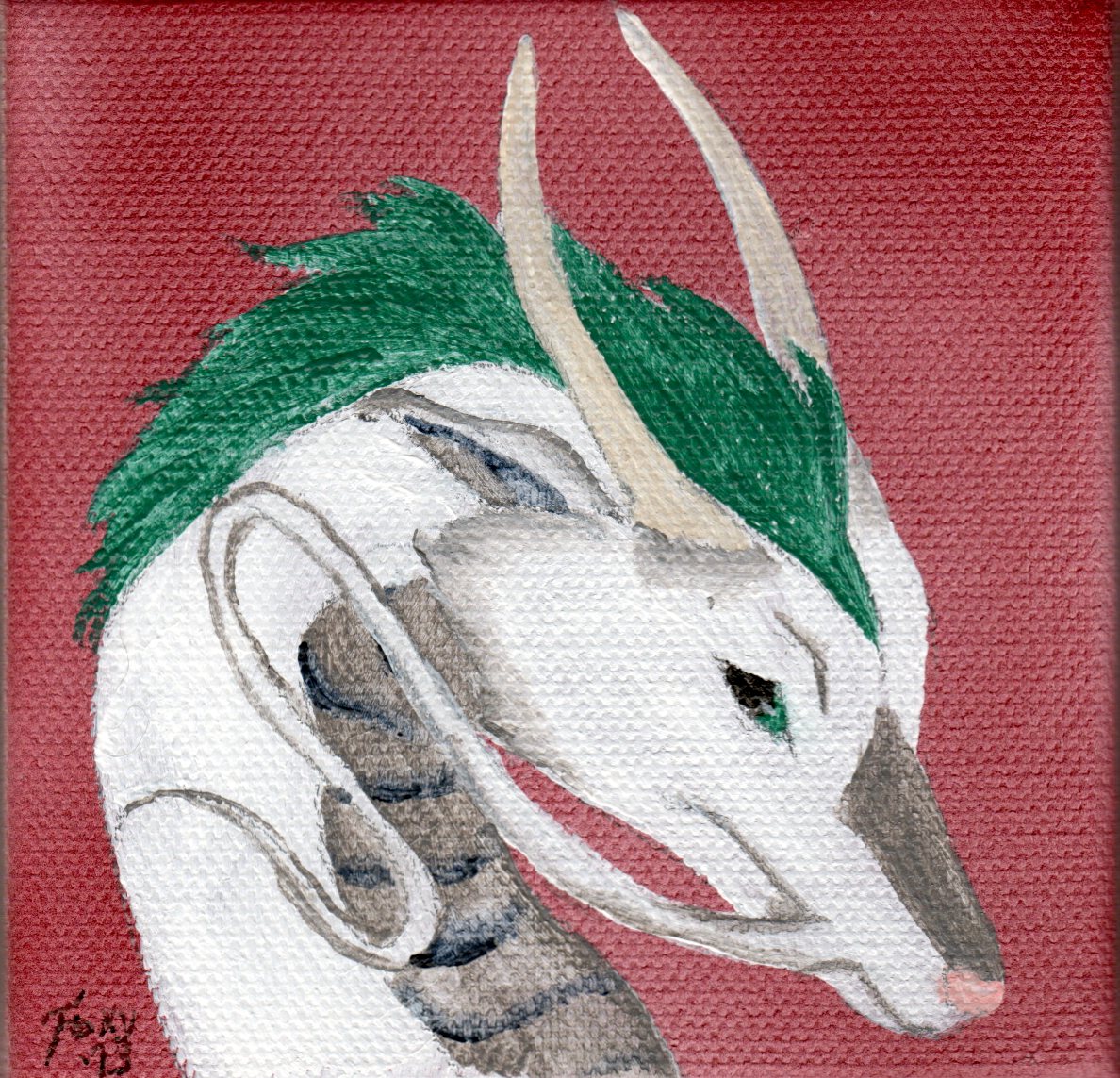 "Eastern dragon" mini acrylic painting