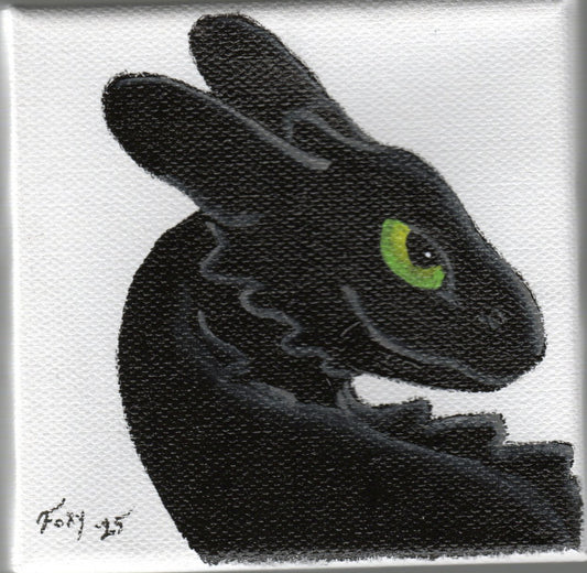 "Black Dragon" mini Acrylic painting